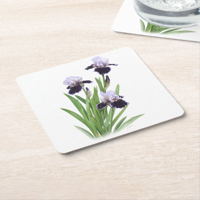 Porta-copo De Papel Quadrado Trio Iris (Inclinado)