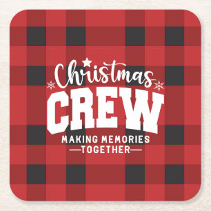 Porta-copo De Papel Quadrado Tripulação de Natal