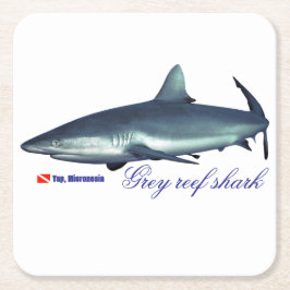 Porta-copo De Papel Quadrado Tubarão-de-carne-Cinza legal