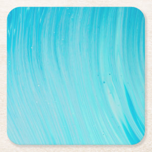 Porta-copo De Papel Quadrado Tubo Azul Onda Resfriante Água Teal