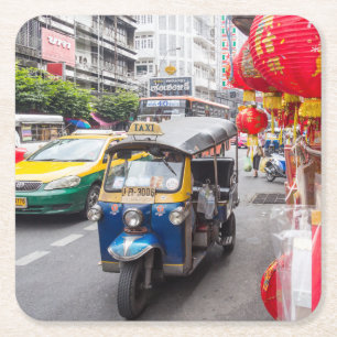 Porta-copo De Papel Quadrado Tuk tuk, Bangkok Square Paper Porta copos