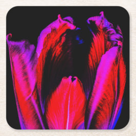 Porta-copo De Papel Quadrado Tulipa Neon Glow