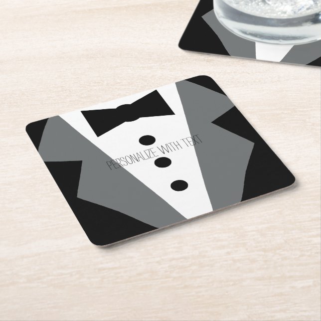 Porta-copo De Papel Quadrado Tuxedo (Inclinado)