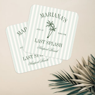 Porta-copo De Papel Quadrado Última despedida de solteira Beach Palms