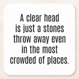 Porta-copo De Papel Quadrado Um Absorvente de Papel Cabeça Clara