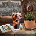 Porta-copo De Papel Quadrado Um Chá de fraldas de Garoto Ocidental Pequeno<br><div class="desc">"Um Pequeno Cowboy Está A Caminho" e sabemos que estás tão entusiasmado! Celebre a Mãe (ou Pais) em estilo rústico de vaca ocidental com este rapaz "Chá de fraldas" design. Apresenta uma base de areia aquosa com cactos sortidos, ferradura, botas e chapéu de vaqueiro junto com uma placa de madeira...</div>