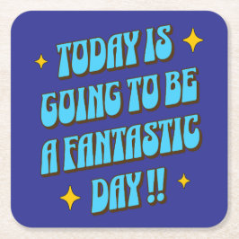 Porta-copo De Papel Quadrado Um Dia Fantástico