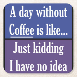 Porta-copo De Papel Quadrado Um dia sem café