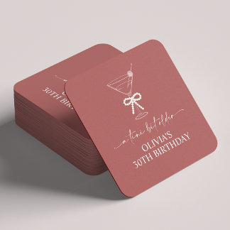 Porta-copo De Papel Quadrado Um Favor De Festa de aniversário Tini Bit Antigo M