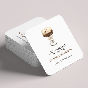 Porta-copo De Papel Quadrado Um Favor Do Partido Espresso Martini, Um Tini Bit 