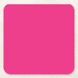 Porta-copo De Papel Quadrado um fundo rosa com uma borda preta<br><div class="desc">6 Porta-copos de Papel Quadrados Personalizados para Qualquer Evento.</div>