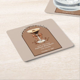 Porta-copo De Papel Quadrado Um Martini Espresso Marrom Arco 30º Um Pouco Mais 