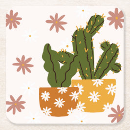 Porta-copo De Papel Quadrado Um padrão sem costura de arte escandinava