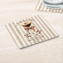 Um Pouco Mais Velho Martini Espresso Listras Laço 