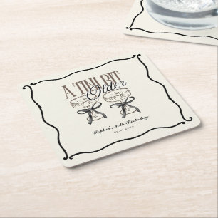 Porta-copo De Papel Quadrado Um Tini Bit Antigo Birthday Espresso Martini Quirk