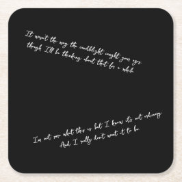 Porta-copo De Papel Quadrado Uma Carta Alguns Dias Depois de um Primeiro Encont