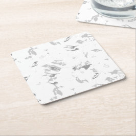 Porta-copo De Papel Quadrado uma foto em preto e branco de um fundo branco