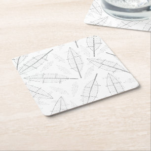 Porta-copo De Papel Quadrado uma moldura preta com um fundo branco com linhas