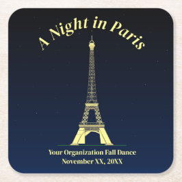 Porta-copo De Papel Quadrado Uma noite em Paris