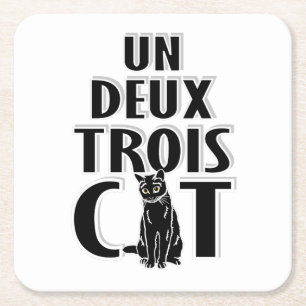 Porta-copo De Papel Quadrado Un Deux Trois Cat French Cats