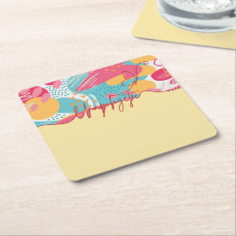 Porta-copo De Papel Quadrado Unapologetic Bold Feminine Statement