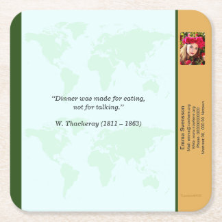 Porta-copo De Papel Quadrado Underlägg — Connect, World