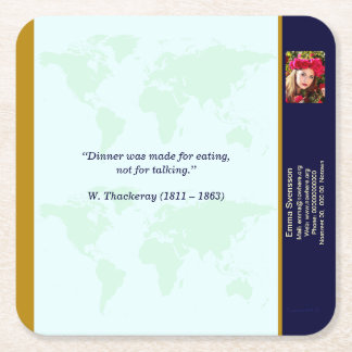 Porta-copo De Papel Quadrado Underlägg — Connect, World