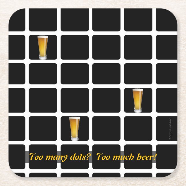 Porta-copo De Papel Quadrado Underlägg — Living beer dots (Frente)