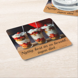 Porta-copo De Papel Quadrado Underlägg — Nyttig kost