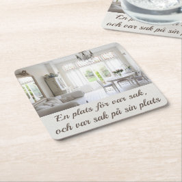 Porta-copo De Papel Quadrado Underlägg — Ordning & reda