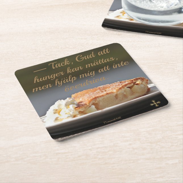 Porta-copo De Papel Quadrado Underlägg — Paj (Inclinado)