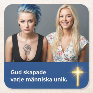 Porta-copo De Papel Quadrado Underlägg — Unik