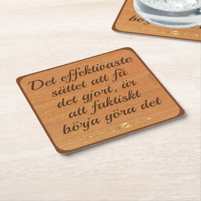 Porta-copo De Papel Quadrado Underlägg — Uträtta (Inclinado)