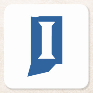 Porta-copo De Papel Quadrado Universidade Estadual de Indiana