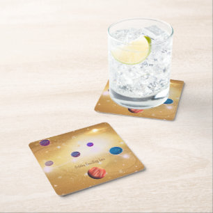 Porta-copo De Papel Quadrado Universo