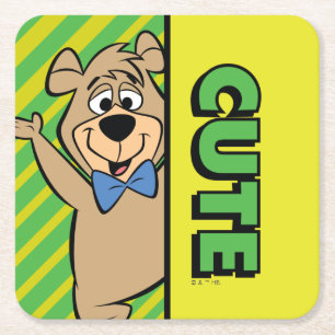 Porta-copo De Papel Quadrado Urso Boo-Boo Bonito