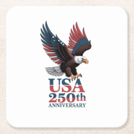 Porta-copo De Papel Quadrado US 250th Anniversary 