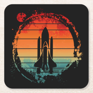 PORTA-COPO DE PAPEL QUADRADO VAIVÉM ESPACIAL VINTAGE