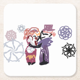 Porta-copo De Papel Quadrado Valentine joy