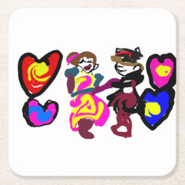 Porta-copo De Papel Quadrado Valentine win love