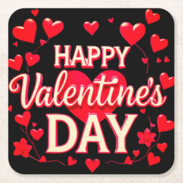 PORTA-COPO DE PAPEL QUADRADO VALENTINES DAY