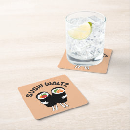 Porta-copo De Papel Quadrado Valsa do Sushi