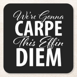 Porta-copo De Papel Quadrado Vamos carregar esta Festa de aniversário de Effin 