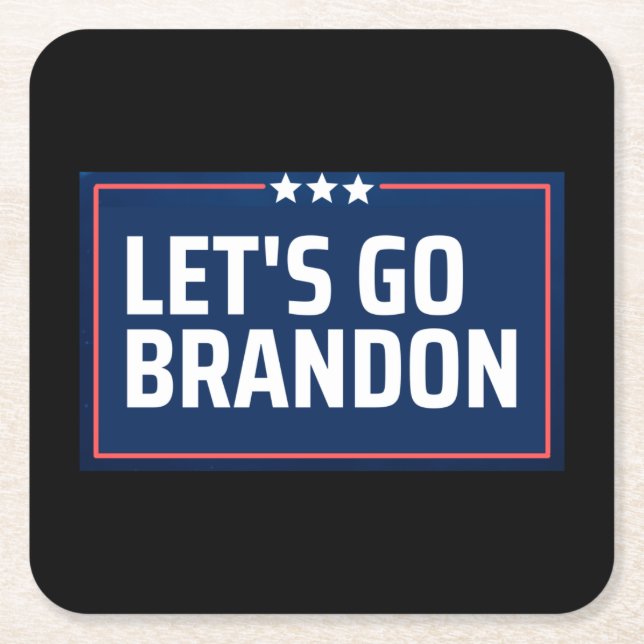 Porta-copo De Papel Quadrado Vamos Go Brandon (Frente)