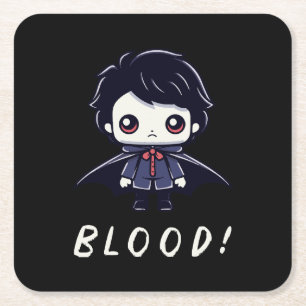 Porta-copo De Papel Quadrado Vampiro Mirim