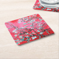 Van Gogh Almond Blossomo Azul Vermelho
