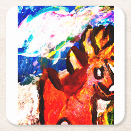 Porta-copo De Papel Quadrado Veado no inverno