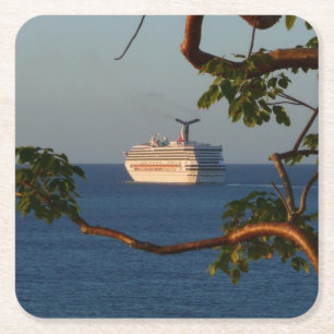 Porta-copo De Papel Quadrado Velejar para Férias de Cruzeiro no Sunset I