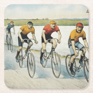 Porta-copo De Papel Quadrado Velha escola SUPERIOR do ciclismo