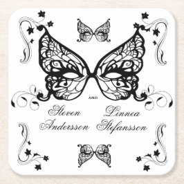 Porta-copo De Papel Quadrado Venetia Carnivale Masque Ornamentado Vitoriano Flo